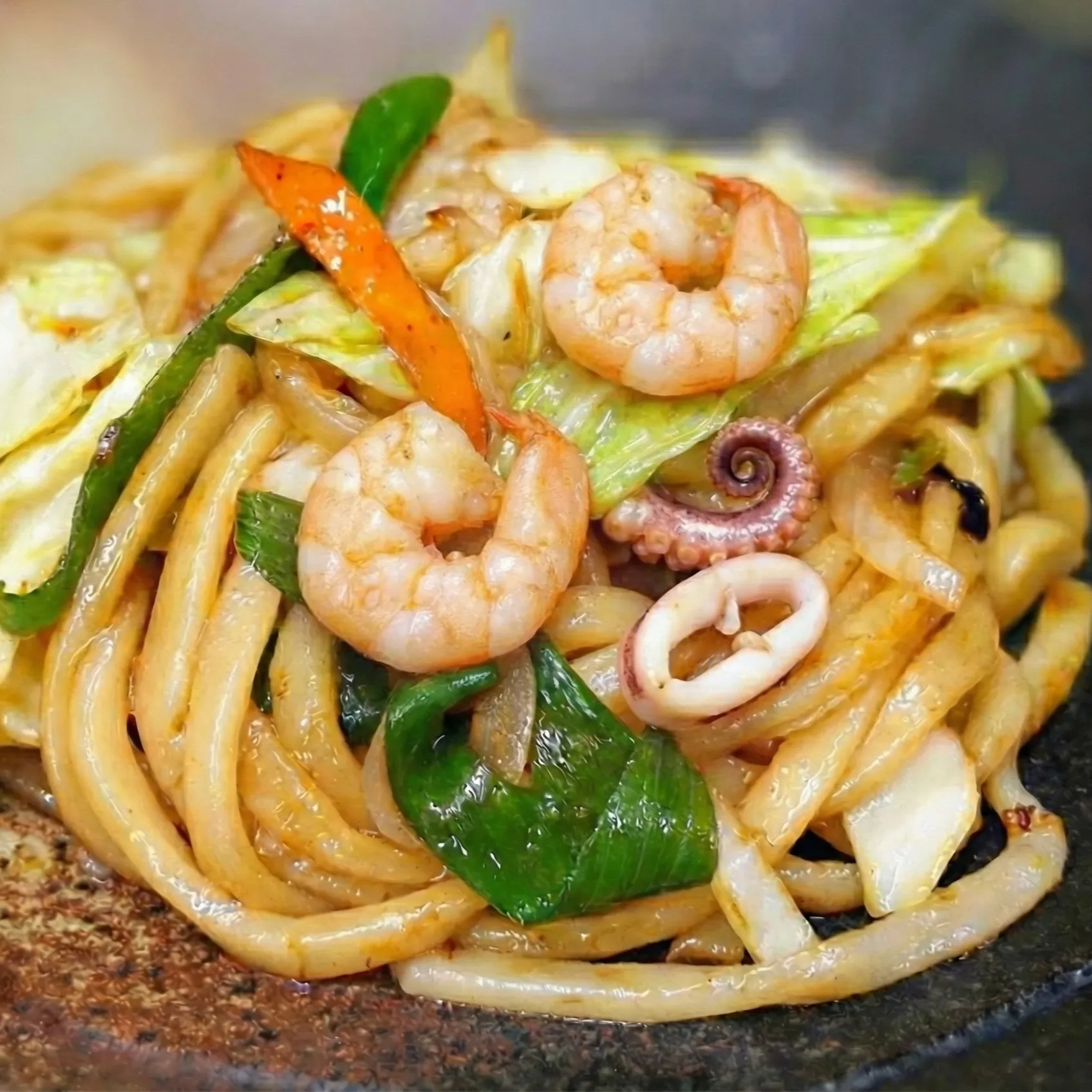 海鮮焼きうどん