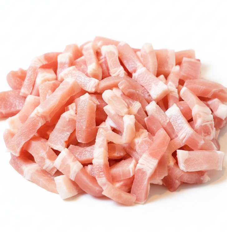 短冊カットが生む、肉の旨味。